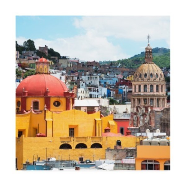 Trademark Fine Art Philippe Hugonnard 'Viva Mexico 3 Guanajuato Church Domes' Canvas Art, 24x24 PH01519-C2424GG
